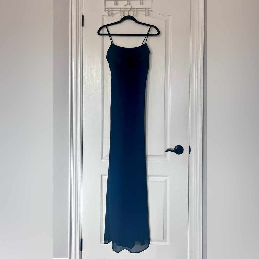 Long light weight navy blue Gown